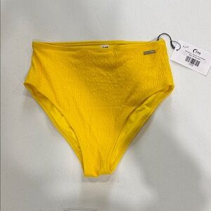 ZYIA Women's Dandelion Ribbed Hi-waisted Bikini Bottoms 2068M